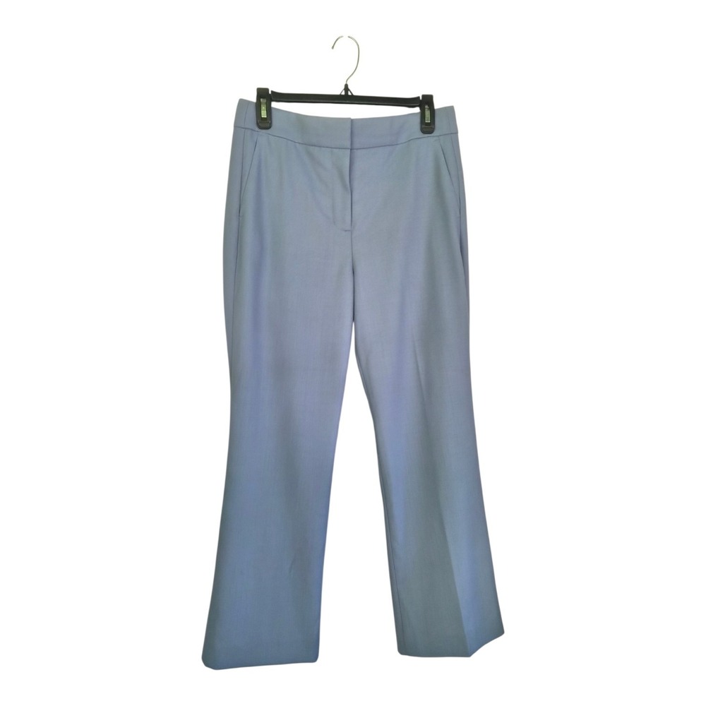 J.Crew Cropped Ankle Dress Pants Blue Italian‎ Wool Blend Nova Fides Size 6
